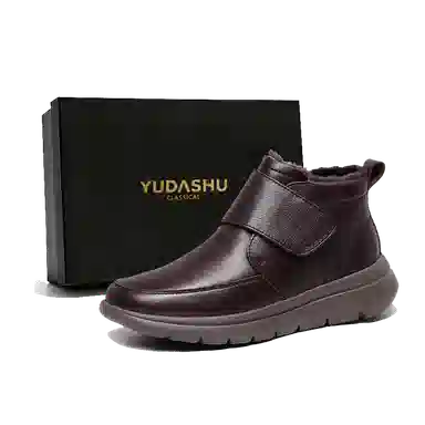 YUDASHU Winter Outdoor Wool Leather Boots