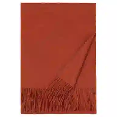 一米画纱 大气流苏加厚温暖时尚简约纯色暖糯亲肤围脖外搭保暖 山羊绒 绒线围巾 男女同款情侣款