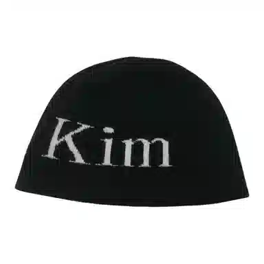 MATIN KIM Printed Nylon Beanie Black