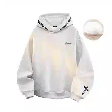 PAUL COSTELLOE Logo Print Hoodie Down Jacket