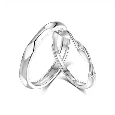 【纯银999|爱有迹可循】 凤祥囍事 老凤祥 钟爱久久对戒开口可调节 轻奢小众钟爱一生真情承诺生日周年告白礼盒 足银 戒指 男女同款情侣款