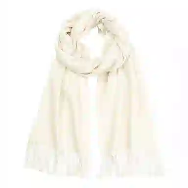 一米画纱 大气流苏加厚温暖时尚简约纯色暖糯亲肤围脖外搭保暖 山羊绒 绒线围巾 男女同款情侣款