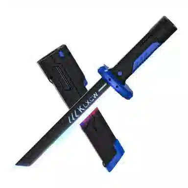 欧洛伊 创意炫酷黑科技火花喷雾光剑匕首 双剑合璧 七彩流光刀 发光玩具