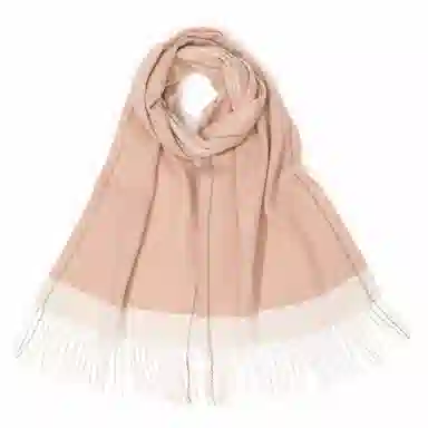 一米画纱 双面双色美拉德风高品质个性流苏外搭时尚加厚保暖轻奢舒适 山羊绒 绒线围巾 女款