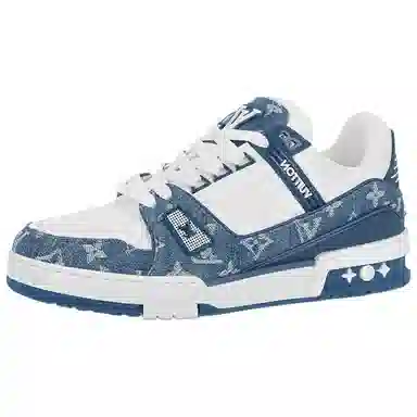 Louis Vuitton Trainer White Blue