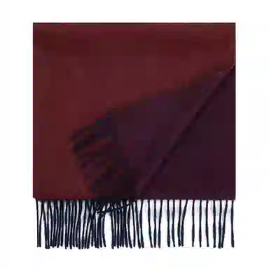 一米画纱 双面双色美拉德风高品质个性流苏外搭时尚加厚保暖轻奢舒适 山羊绒 绒线围巾 女款