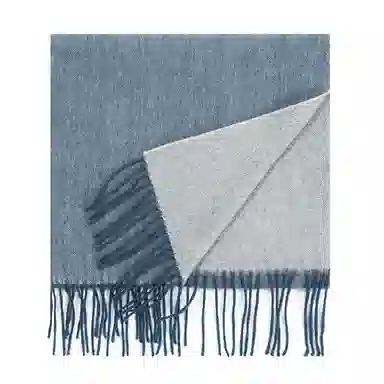 一米画纱 双面双色美拉德风高品质个性流苏外搭时尚加厚保暖轻奢舒适 山羊绒 绒线围巾 女款