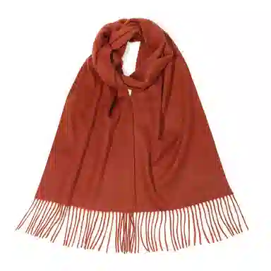 一米画纱 大气流苏加厚温暖时尚简约纯色暖糯亲肤围脖外搭保暖 山羊绒 绒线围巾 男女同款情侣款