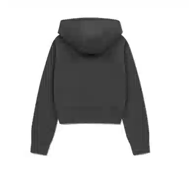MARITHE FRANCOIS GIRBAUD FW25 LACE APPLIQUE CROP HOODIE
