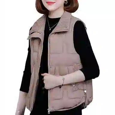 左岸 时尚加厚保暖纯色立领通勤马甲 女款