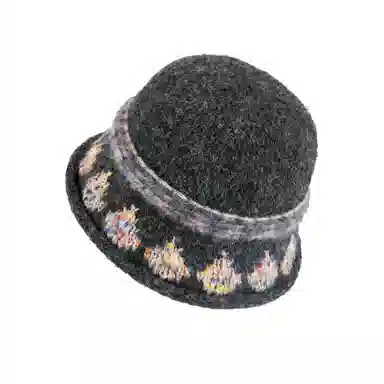 稻草人 韩版时尚可爱盆帽显脸小 秋冬保暖素颜百搭 聚酯纤维 渔夫帽 女款