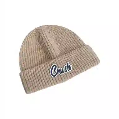 恩僾德 日系字母针织帽子保暖护耳包头帽韩版小众百搭高颜值大头围显脸小冷帽 聚酯纤维 绒线帽 男女同款情侣款