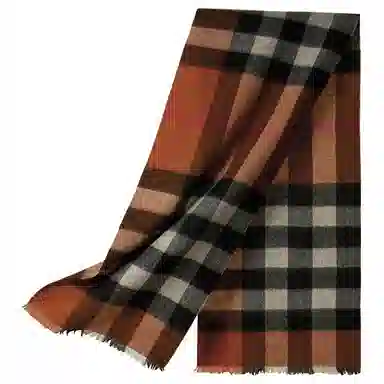 红豆 复古格纹时尚百搭保暖 羊毛 绒线围巾 男女同款情侣款