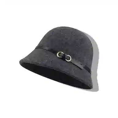 【秋冬必备~千金风】 攸委 法式复古皮带扣毛呢渔夫帽女冬季保暖高级感赫本风 羊毛混纺 时尚百搭显脸小礼帽盆帽圆顶帽子 女款