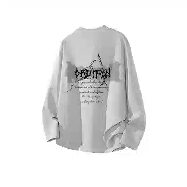 欧迪芬 美式高街闪电字母休闲百搭宽松落肩圆领套头柔软质地打底衫 男女同款