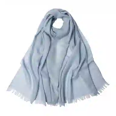 红豆 简约纯色轻盈舒适保暖时尚百搭 羊毛 绒线围巾 男女同款情侣款