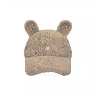 恩僾德 卡通可爱兔耳朵可爱保暖 聚酯纤维 鸭舌帽 男女同款情侣款