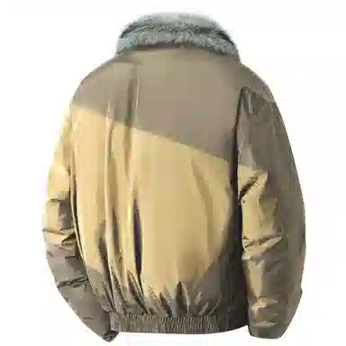 AULDEY High Street Faux Fur Collar Cotton Jacket