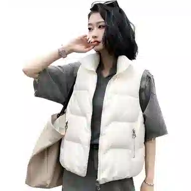 鸭鸭  冬季轻薄立领百搭休闲坎肩外穿  羽绒马甲  女款