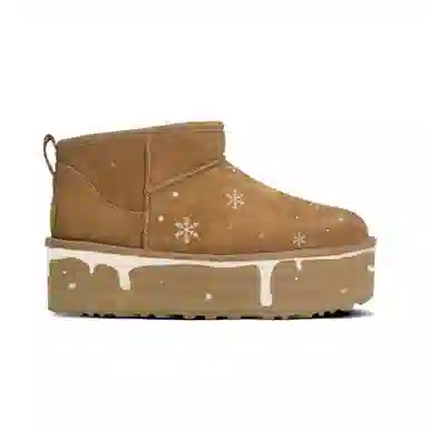UGG Winter Night Hand-Painted Graffiti
