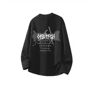 欧迪芬 美式高街闪电字母休闲百搭宽松落肩圆领套头柔软质地打底衫 男女同款