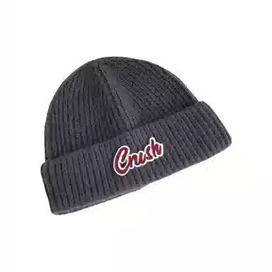 恩僾德 日系字母针织帽子保暖护耳包头帽韩版小众百搭高颜值大头围显脸小冷帽 聚酯纤维 绒线帽 男女同款情侣款