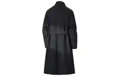 大卫贝肯 美式高街简约基础中长款英伦高级感设计痞帅纯色潮牌休闲舒适宽松日常百搭街头风无性别主义大衣 男款