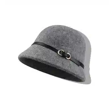 【秋冬必备~千金风】 攸委 法式复古皮带扣毛呢渔夫帽女冬季保暖高级感赫本风 羊毛混纺 时尚百搭显脸小礼帽盆帽圆顶帽子 女款