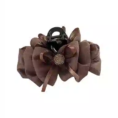 蒙妮 轻奢网纱水钻蝴蝶结抓夹 亚克力/布艺 发夹 女款