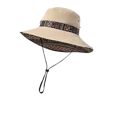 杨同学 复古民族风户外大帽檐遮阳防晒 涤纶 渔夫帽 女款 多色可选