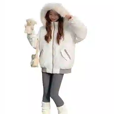 红蜻蜓 简约保暖休闲时尚长袖棉服 女款