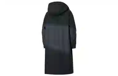 大卫贝肯 美式高街简约复古假两件连帽时尚韩版加棉加厚单排扣中长款毛呢大衣 男女同款