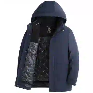 Laoyeche Winter Jacket Hooded Detachable Liner