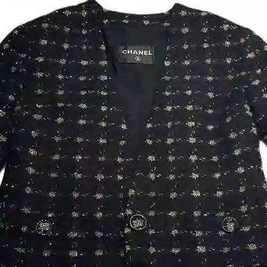 CHANEL 19K Tweed Jacket Black