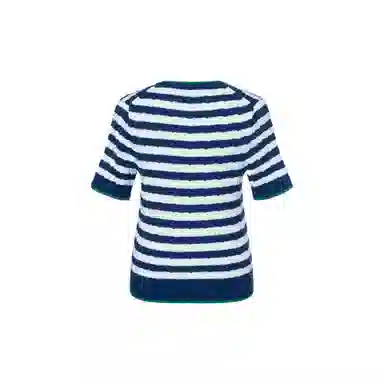 Polo Ralph Lauren Slim Fit Striped Knit Tee Blue