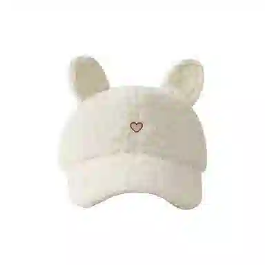恩僾德 卡通可爱兔耳朵可爱保暖 聚酯纤维 鸭舌帽 男女同款情侣款