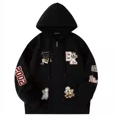 大卫贝肯 美式潮流高街品牌印花日常百搭舒适开衫长袖宽松卫衣 男女同款