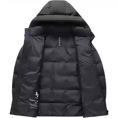 斯巴奴 加厚面包服短款纯色连帽休闲风百搭通勤羽绒服 男款