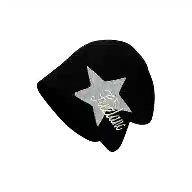 恩僾德 纯棉百搭美式学院风堆堆帽小众潮星星包头护耳 涤纶 绒线帽 男女同款情侣款