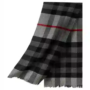 红豆 复古格纹时尚百搭保暖 羊毛 绒线围巾 男女同款情侣款