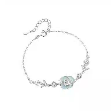 【S925银 在逃公主】 七七银饰 热恋神器 荆刺与玫瑰 勿忘我 小王子与玫瑰 森系小众精致 清冷 时尚经典  纯银 手链 男女同款情侣款