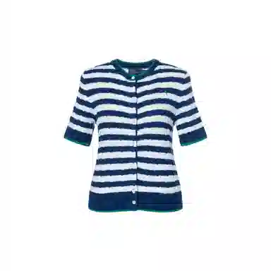 Polo Ralph Lauren Slim Fit Striped Knit Tee Blue