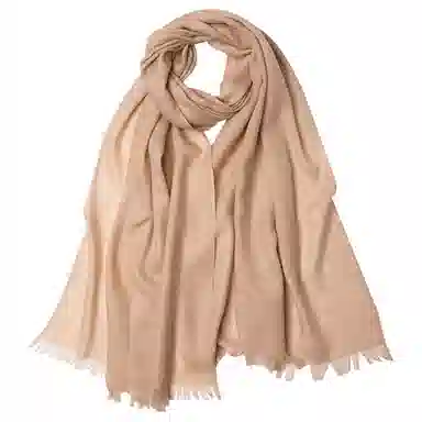 红豆 简约纯色轻盈舒适保暖时尚百搭 羊毛 绒线围巾 男女同款情侣款