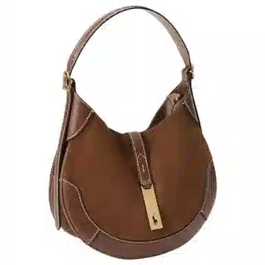 Polo Ralph Lauren Polo ID Suede Crossbody Small Brown