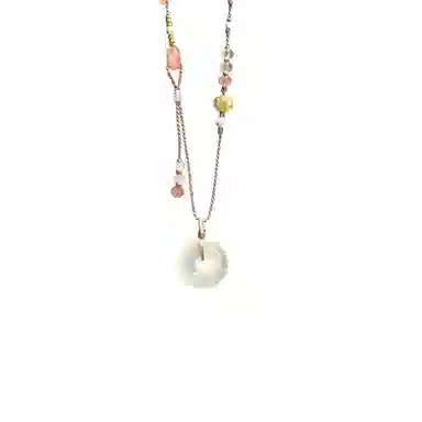 琢玉居 如意平安扣 新中式小众设计日常通勤 #好运 琉璃 玉石吊坠 女款