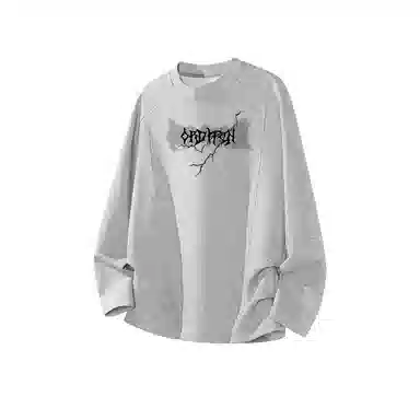 欧迪芬 美式高街闪电字母休闲百搭宽松落肩圆领套头柔软质地打底衫 男女同款