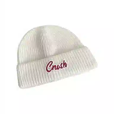 恩僾德 日系字母针织帽子保暖护耳包头帽韩版小众百搭高颜值大头围显脸小冷帽 聚酯纤维 绒线帽 男女同款情侣款