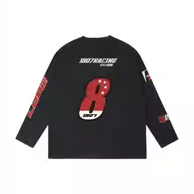 1807 Racing Patchwork Long Sleeve Tee