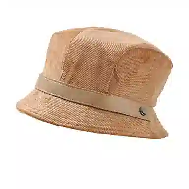 艾佳微 温暖气质素颜遮脸帽秋冬赫本风保暖盆帽潮水桶帽 灯芯绒 渔夫帽 男女同款情侣款