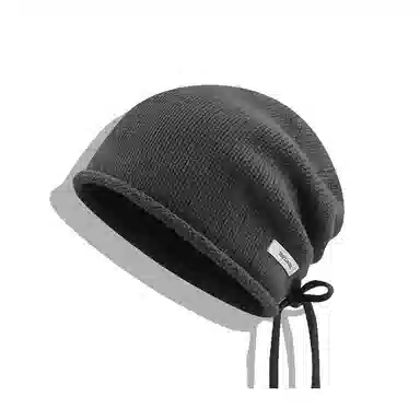 【100%纯羊毛~高品质】 攸委 通勤降温必备抽绳堆堆帽子女秋冬季保暖卷边针织毛线帽 腈纶 时尚百搭休闲慵懒风套头冷帽 男女同款情侣款